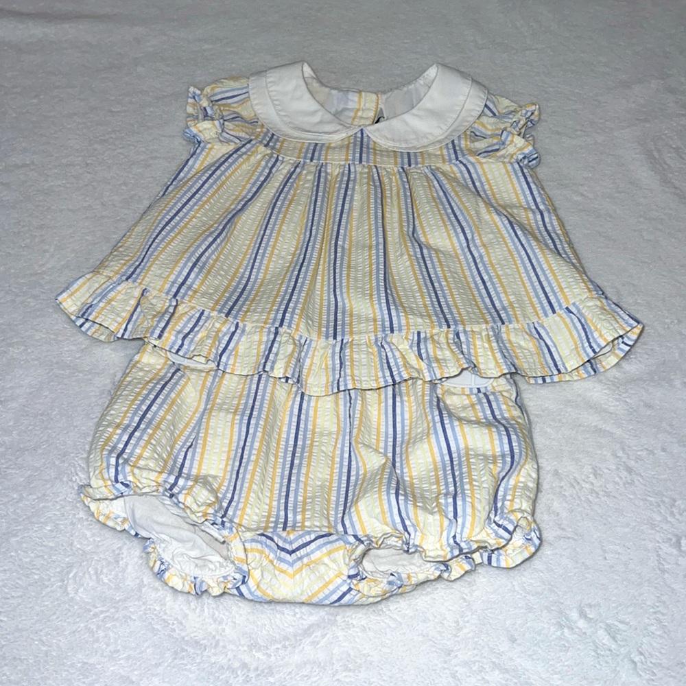 Baby Striped Collared Matching Set
Yellow Iris Stripe
